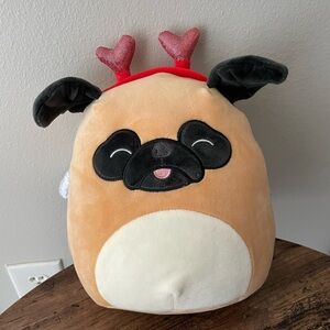 Pam the cupid pug with wings and a heart headband